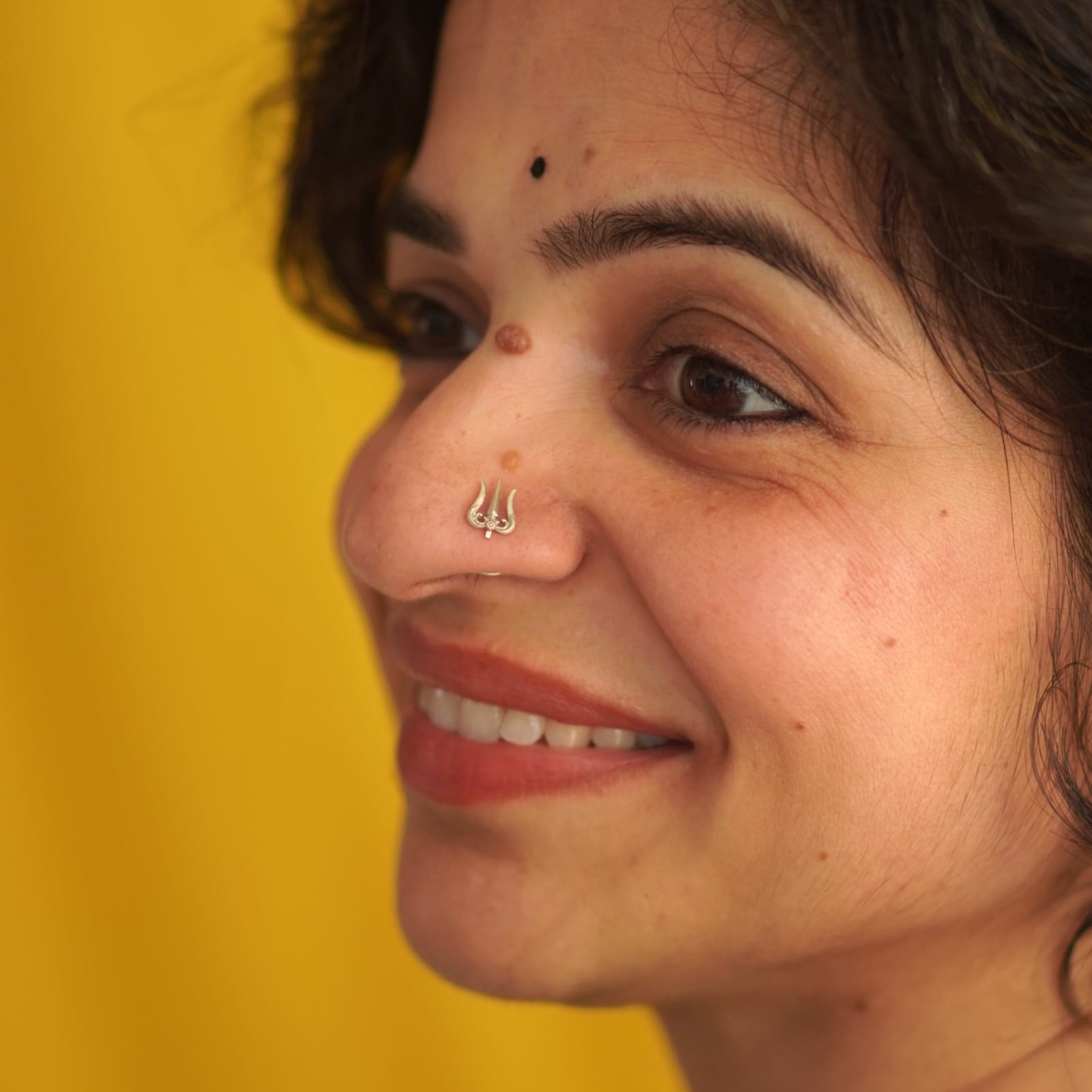 Trishul Intricate Nosepin-Wire - Quirksmith