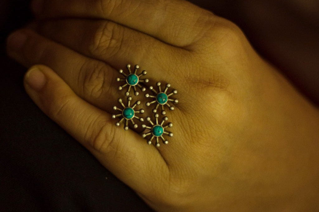 Turquoise Cluster Ring - Quirksmith