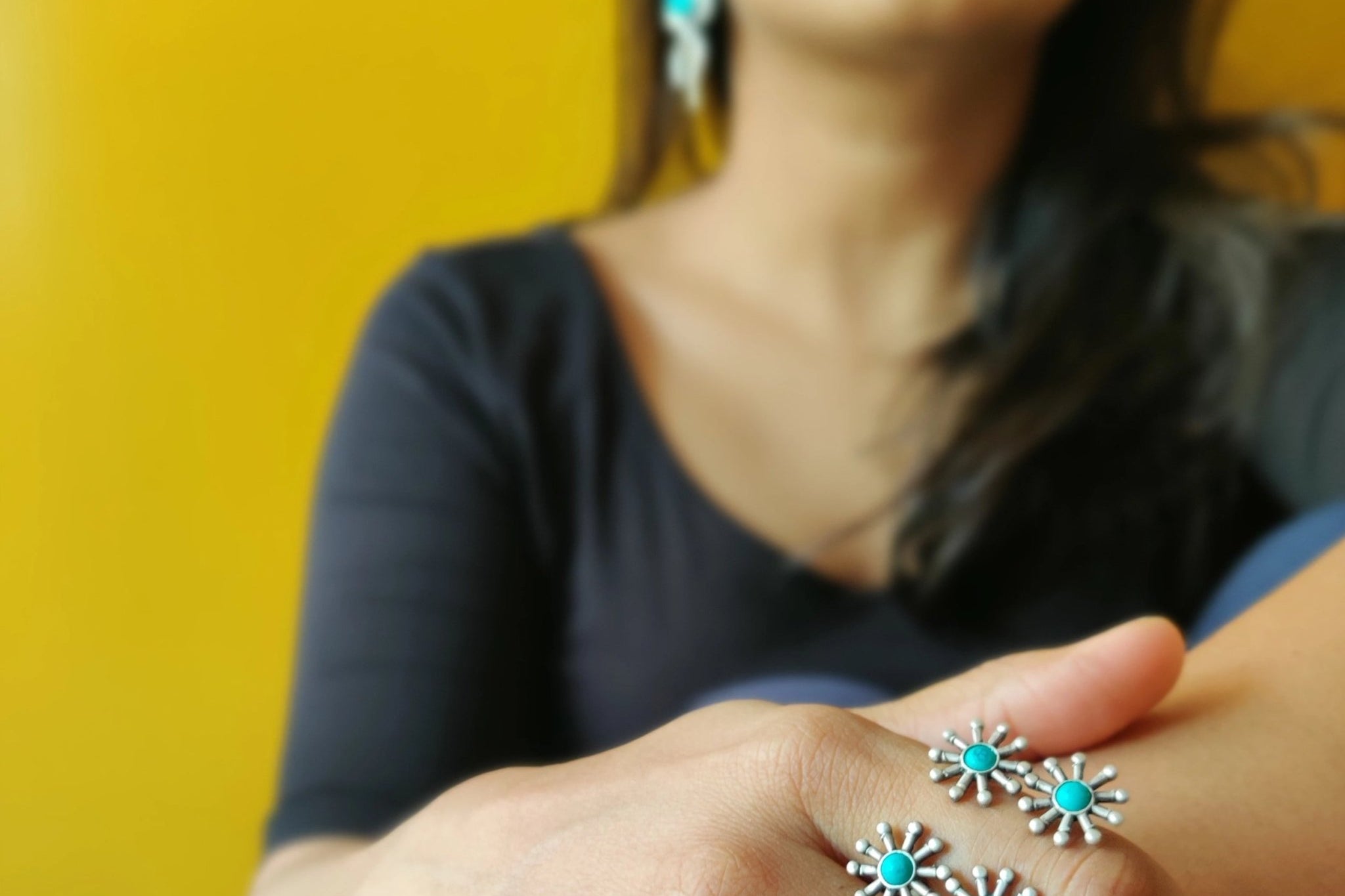 Turquoise Cluster Ring - Quirksmith