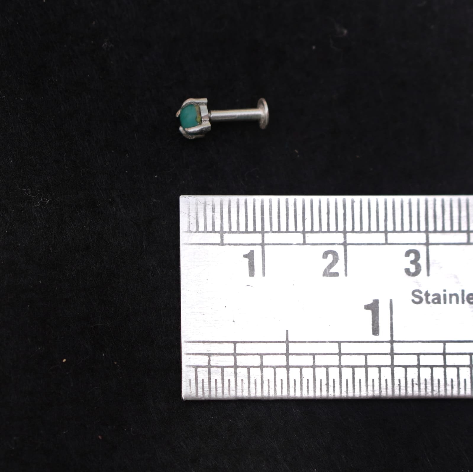 Turquoise Dot Nosepin Stud - Wire - Quirksmith