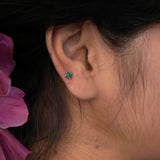 Turquoise Dot Nosepin Stud - Wire - Quirksmith