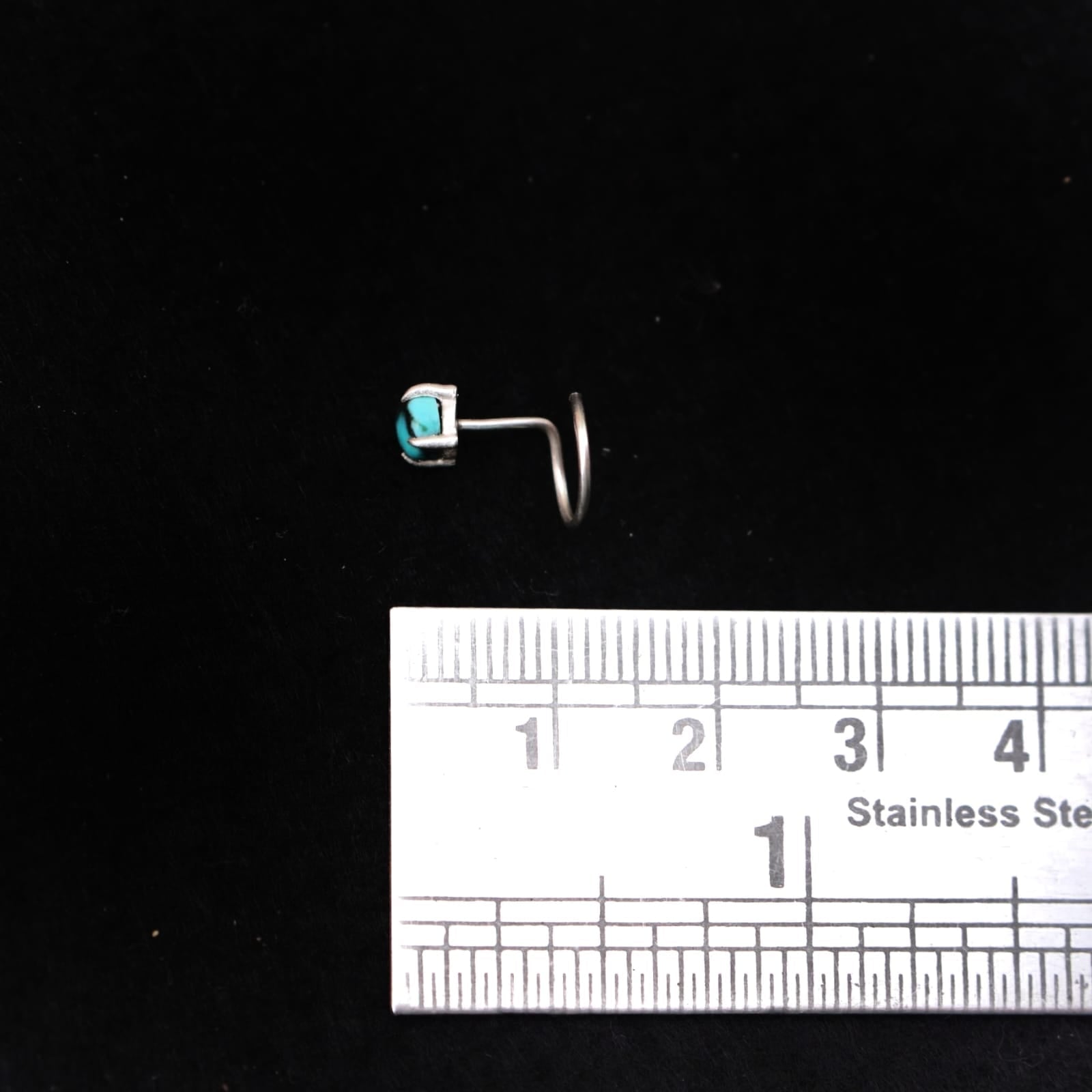 Turquoise Dot Nosepin Stud - Wire - Quirksmith