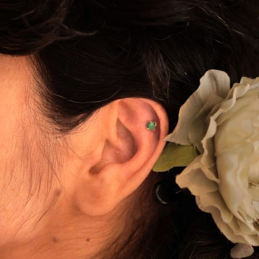 Turquoise Dot Nosepin Stud - Wire - Quirksmith