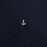 Turquoise Flower Nosepin - Screw - Quirksmith