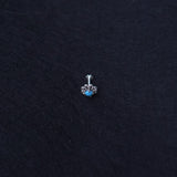 Turquoise Flower Nosepin - Screw - Quirksmith