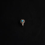 Turquoise Flower Nosepin - Wire - Quirksmith