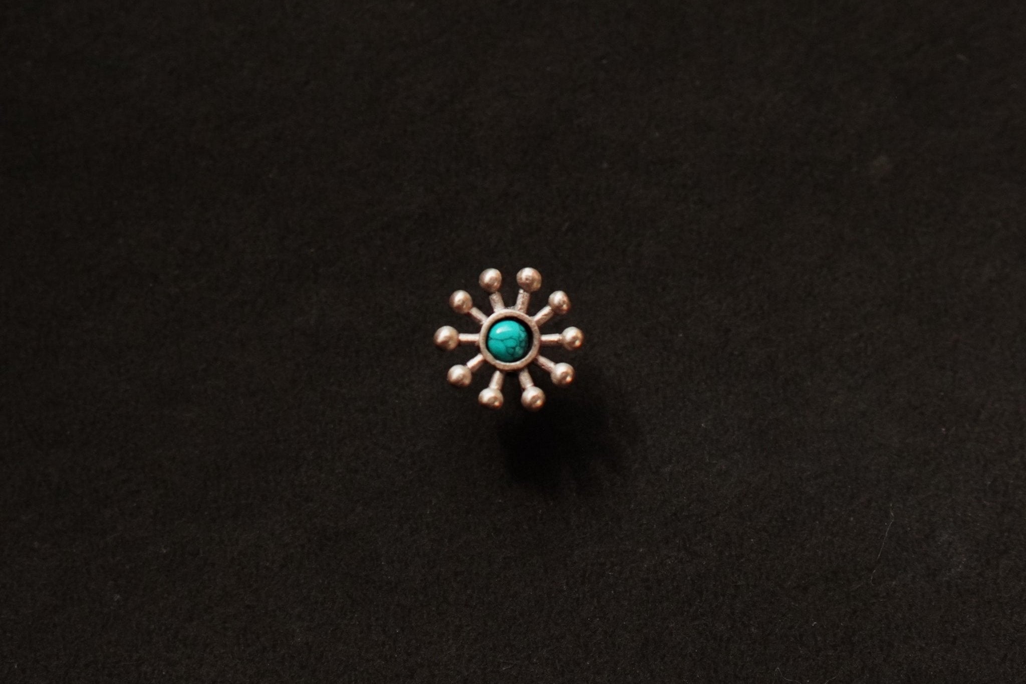 Turquoise Sun Nosepin - Screw - Quirksmith