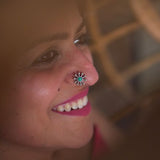 Turquoise Sun Nosepin - Wire - Quirksmith