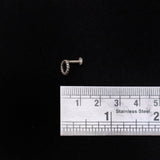 Twisted circle Nosepin Stud - Wire - Quirksmith