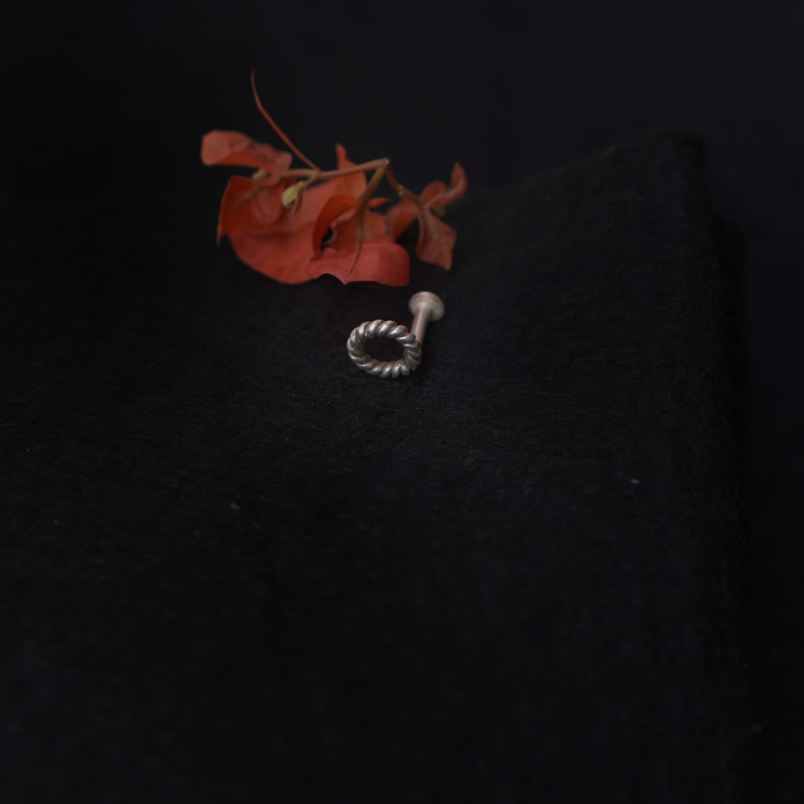 Twisted circle Nosepin Stud - Wire - Quirksmith