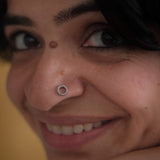 Twisted circle Nosepin Stud - Wire - Quirksmith