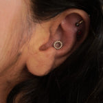 Twisted Circle Nosepin Stud-Wire - Quirksmith