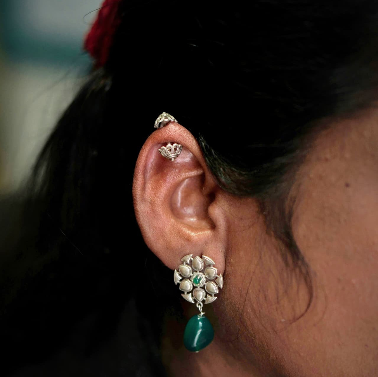 Zohras Bloom - Zohra drop earrings+kusum bugadi sp - Quirksmith