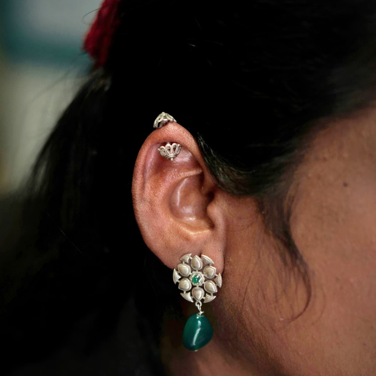 Zohras Bloom - Zohra drop earrings+kusum bugadi sp - Quirksmith