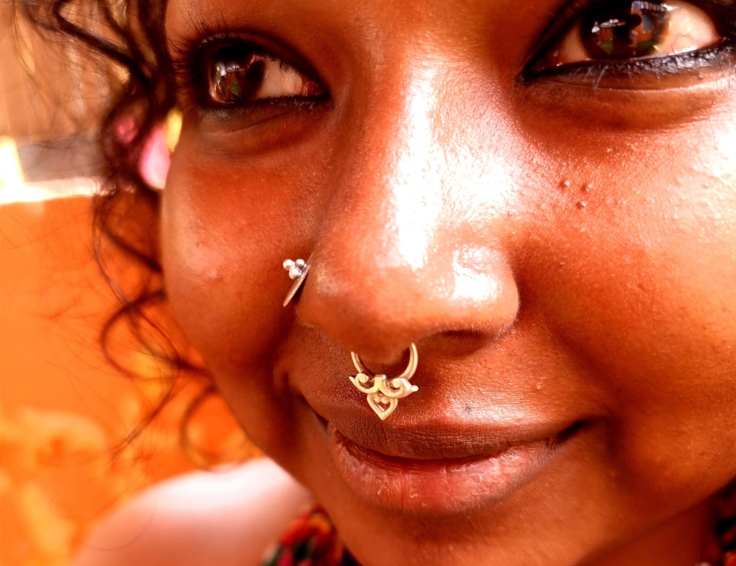 Buy Silver septum rings Online - Jaali Septum Ring - Quirksmith
