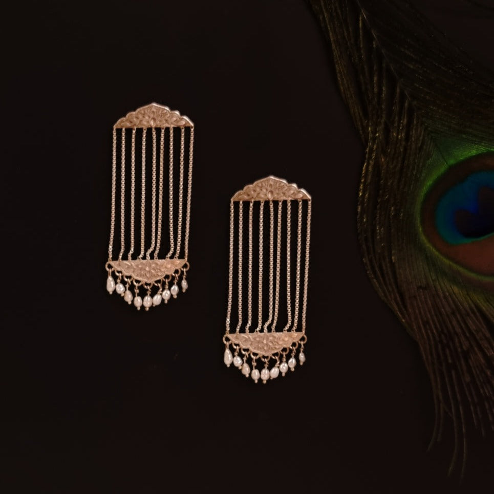 Explore the Quirksmith Purdah Earrings. Featured on Shark Tank India. Buy online for a touch of poetic elegance.