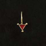 Buy silver clip on lip ring in bold red color