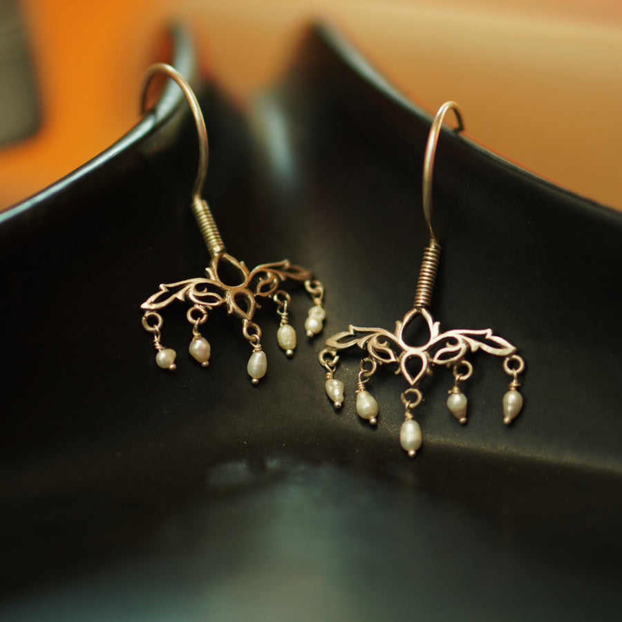 Buy Silver Earrings with kolka pattern Online in India - Quirksmith