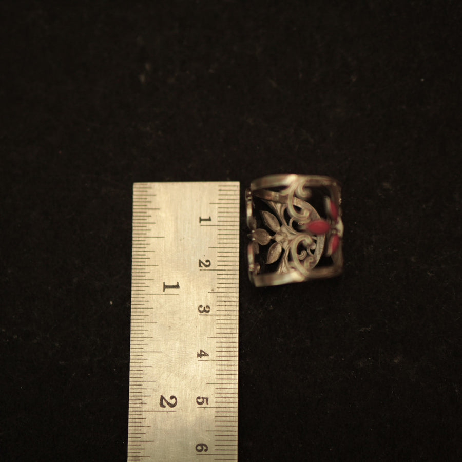 Pure silver and enamel design rings for women - Quirksmith