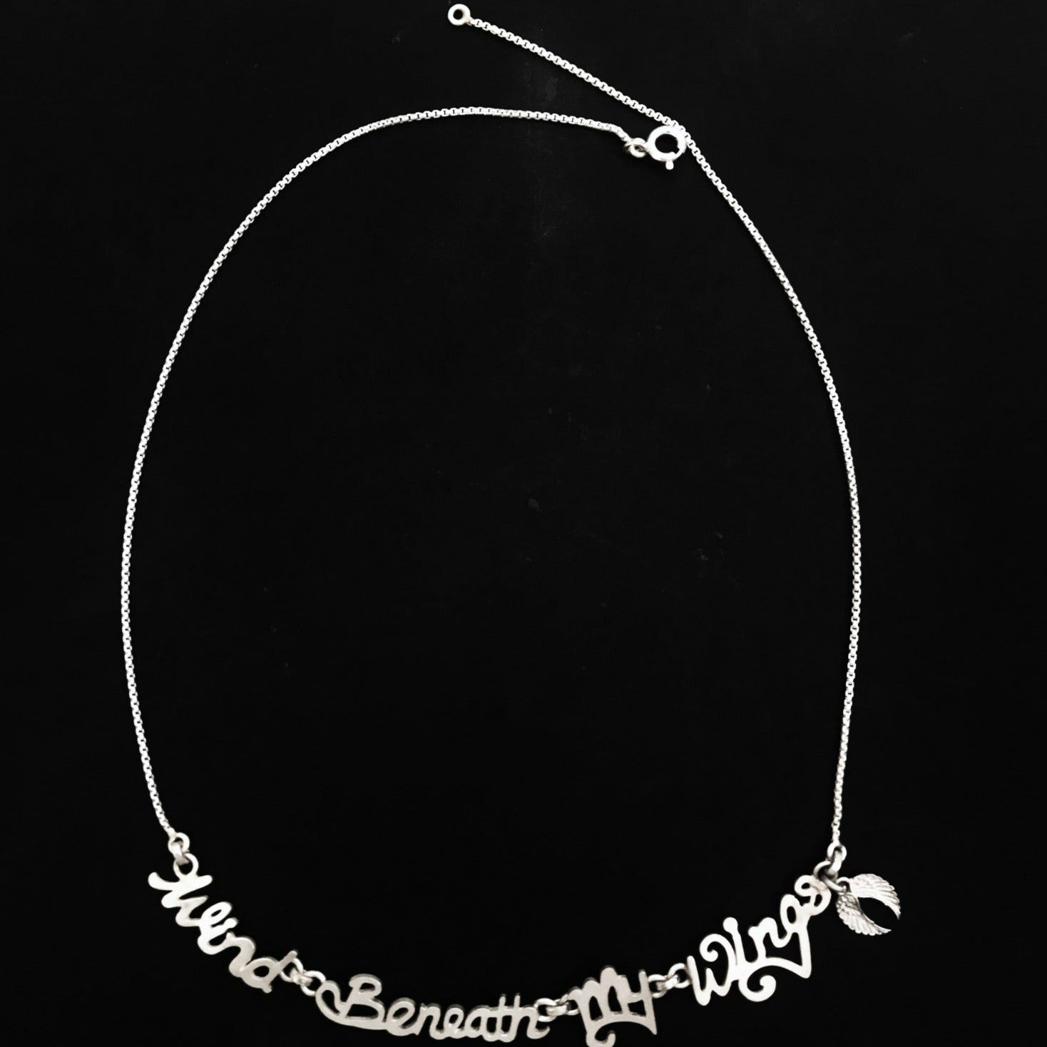 Buy Silver Necklace Online - wording necklace - Quirksmith