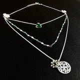 Silver Jewellery Online - Necklaces for Women - Mehrunnisa Layered Necklace Quirksmith