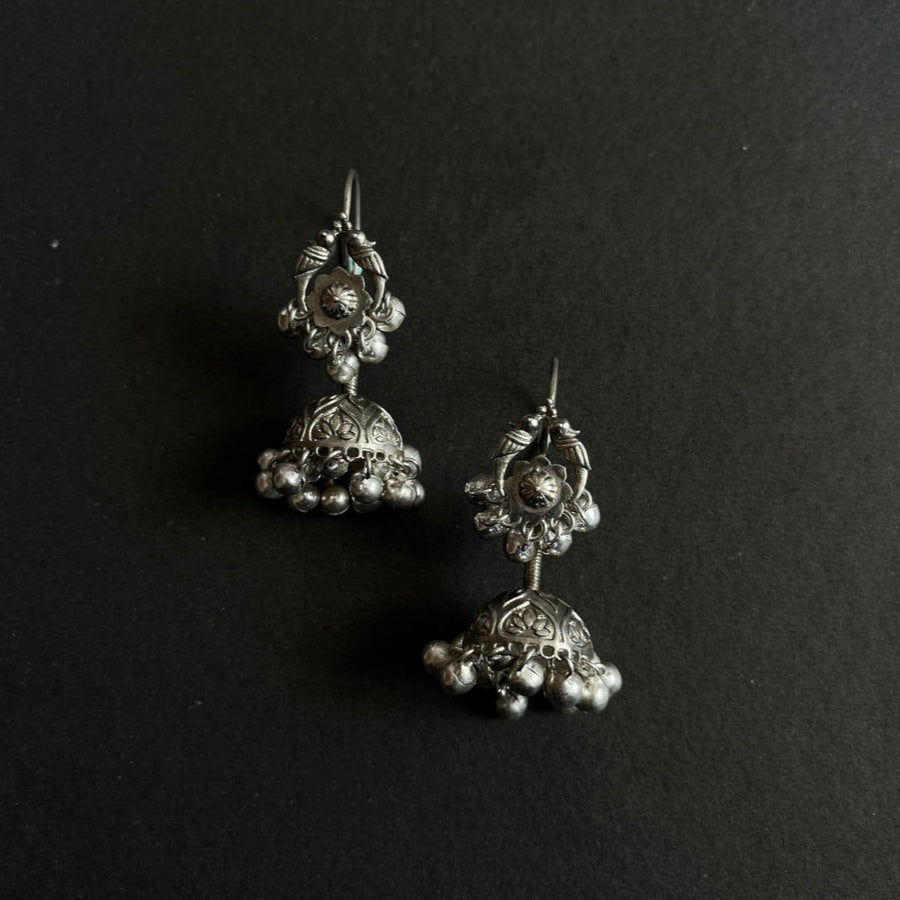Silver Jhumkas: Traditional Indian Earrings for Women - Quirksmith 