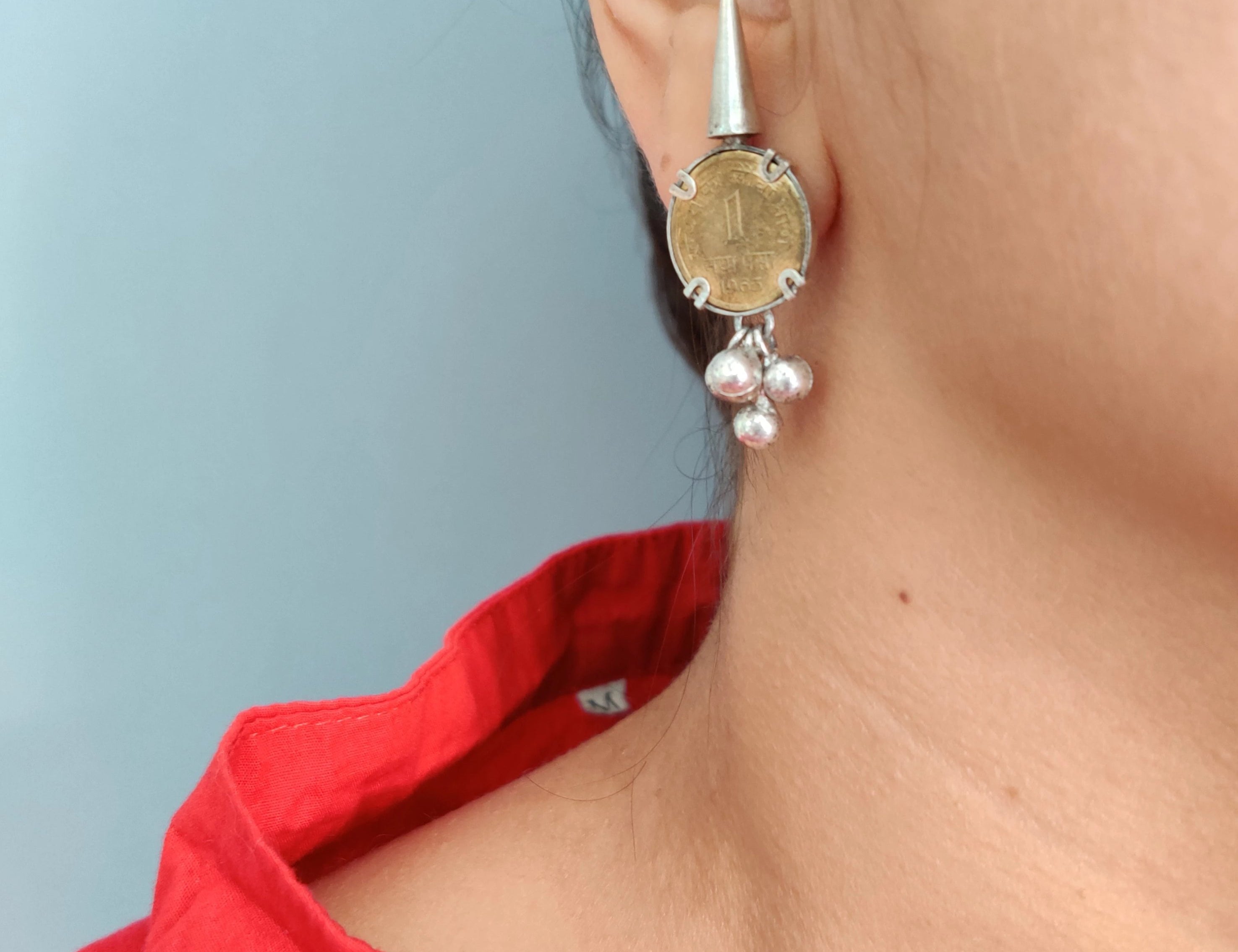 Buy Fancy Silver Earrings Online in India - Cone Earrings - Quirksmith
