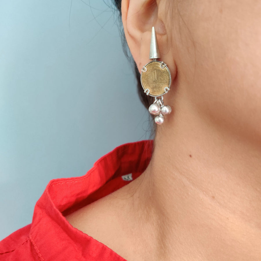 Buy Fancy Silver Earrings Online in India - Cone Earrings - Quirksmith