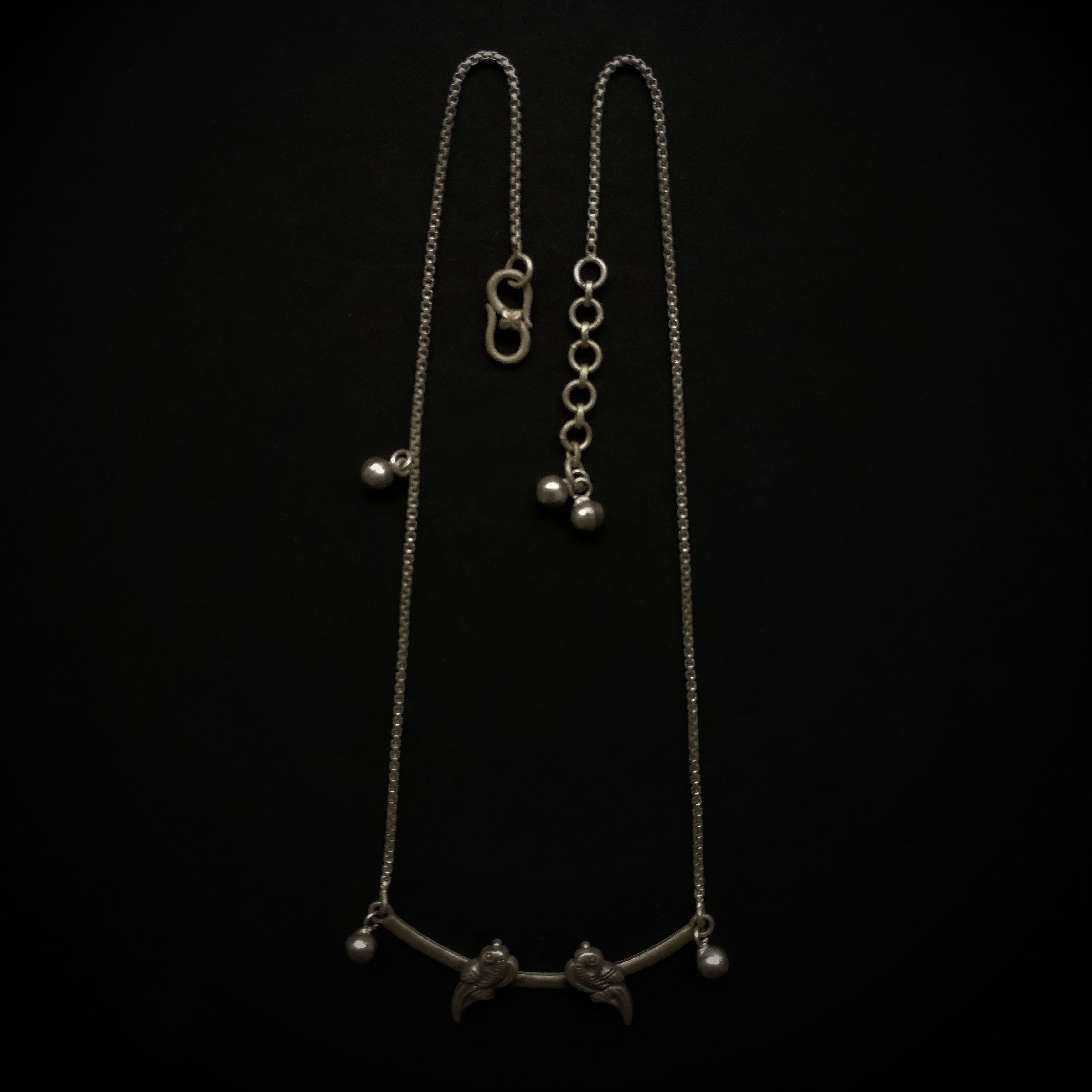 Buy twin bird pendant with chain in sterling silver