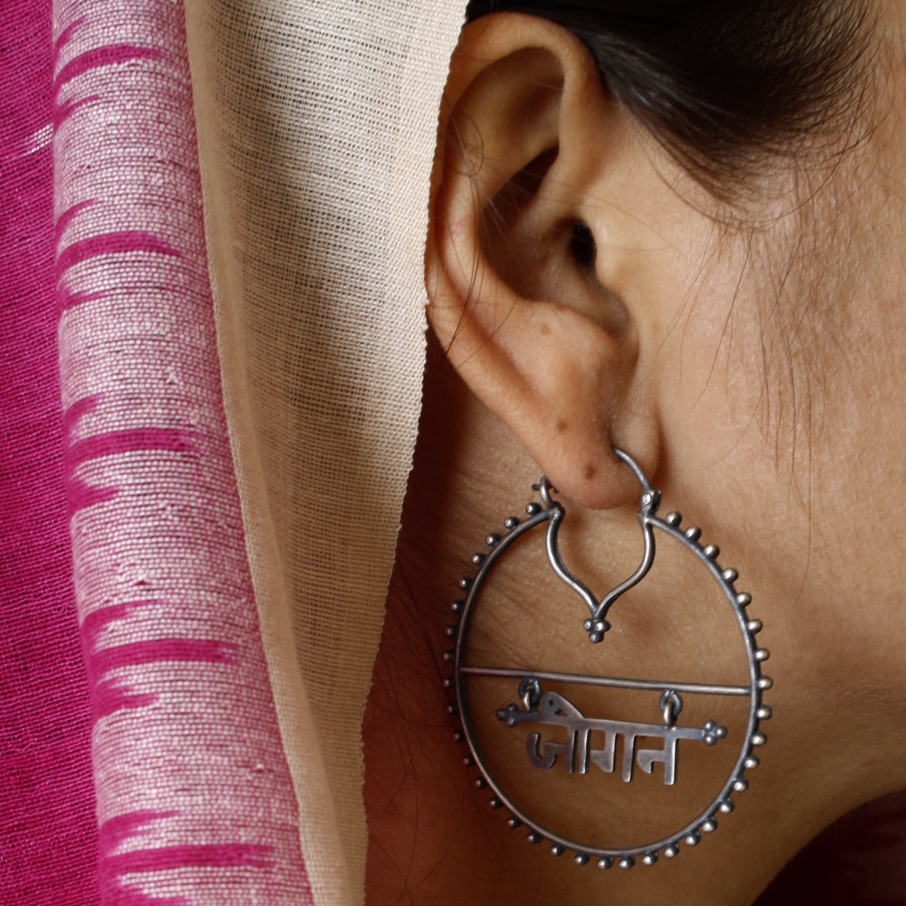 Silver Hoop Earrings Online India - Jogan Hoops - Quirksmith