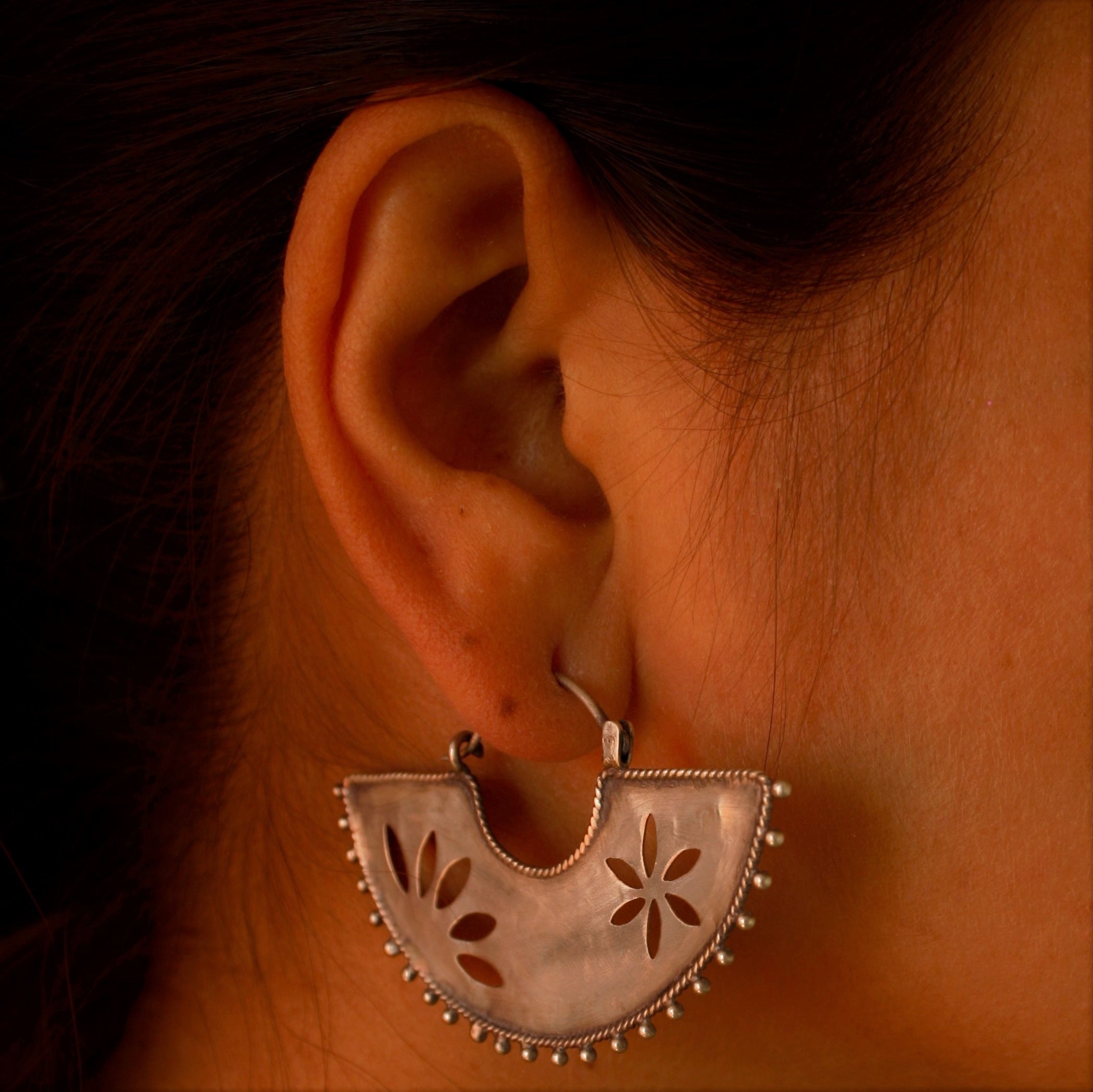 Buy silver Designer Earrings for Women - Fanned Earrings - Quirksmith