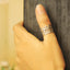 Buy onlline silver Vidrohi Man Thumb Ring - Quirksmith