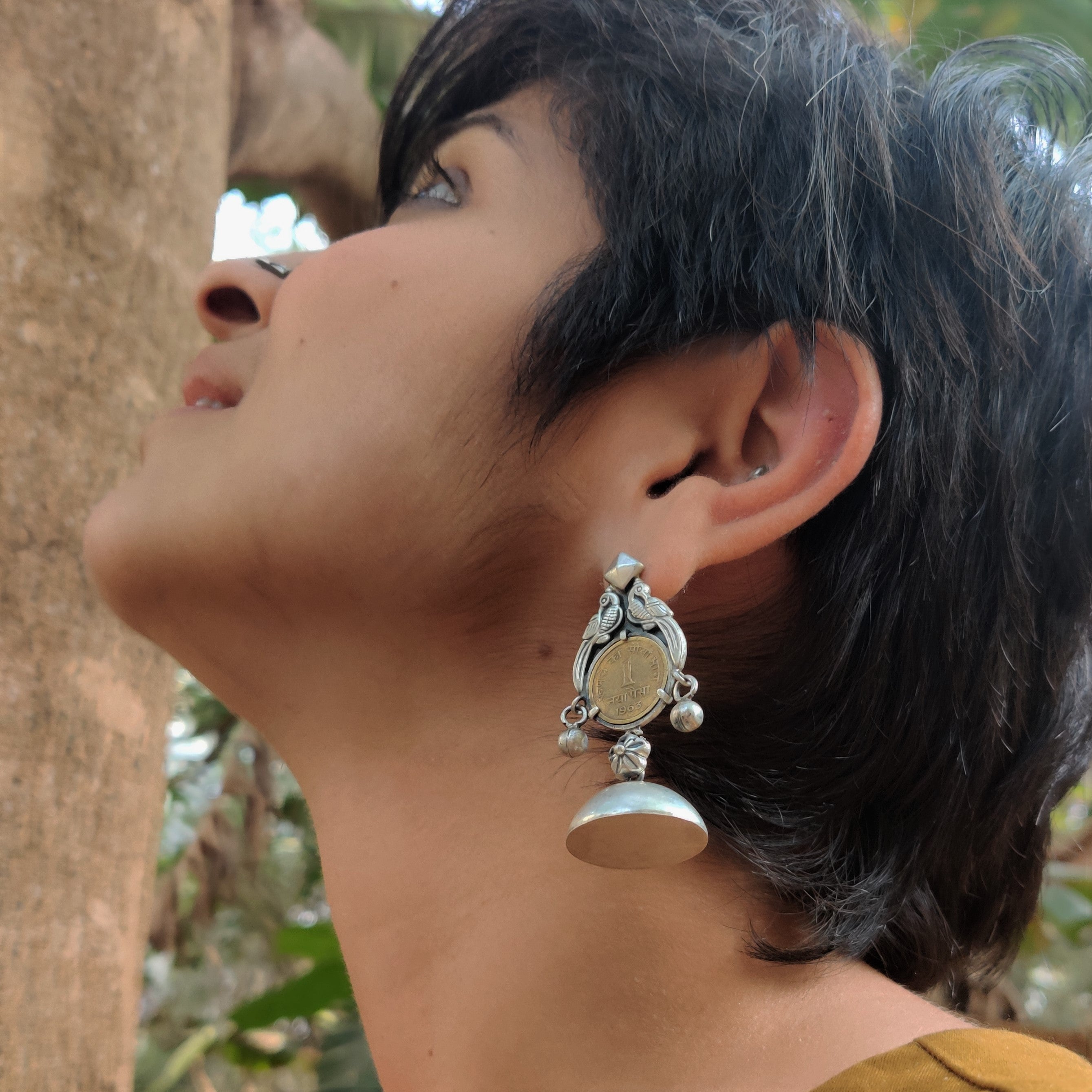 Buy Stylish Silver Jhumkas Online - Rupi Ana Jhumka by Quirksmith