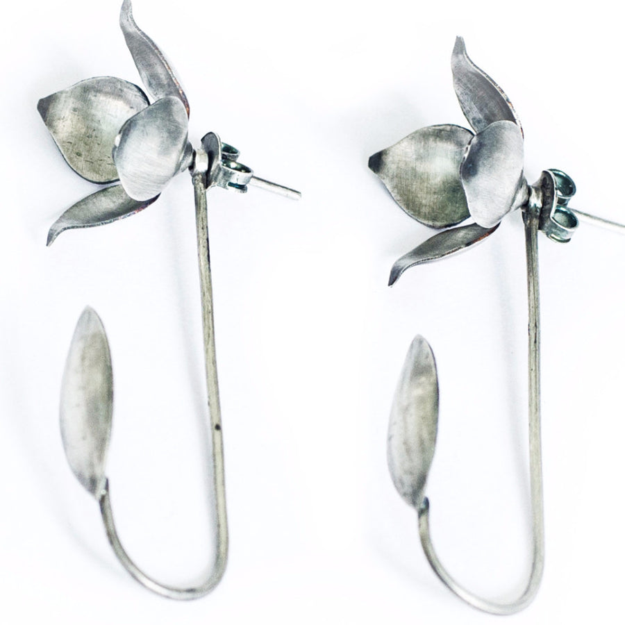 Premium silver earring collection - Floral Guards - Quirksmith