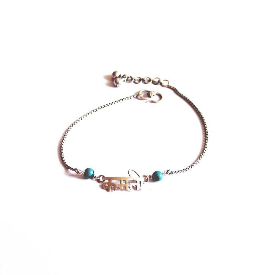 handcrafted silver anklets online - Quirksmith Kamli Anklet