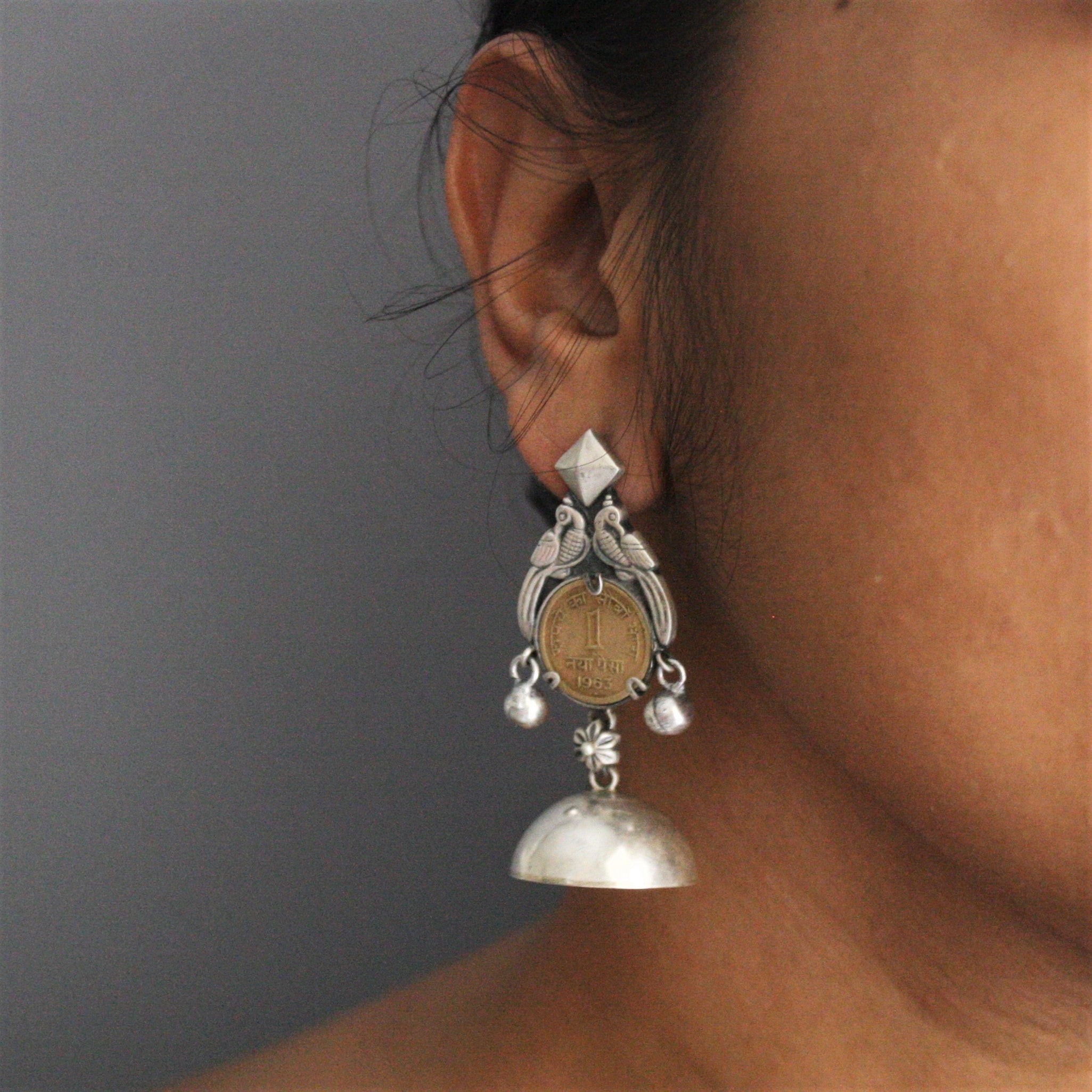 Oxidised Earring,Silver Earring,Jhumkas,Afghan Jewelry,Traditional Earring,Big  Earring,Pakistani Jewelry,Dangle Earring - UnfoldSelf - 3992769