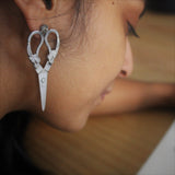 Buy Handcrafted Silver Earrings Online - Scissor Earrings by Quirksmith