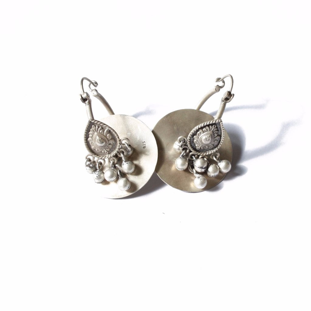 Buy Fancy Silver Earrings Online in India - Gramophone Earrings - Quirksmith