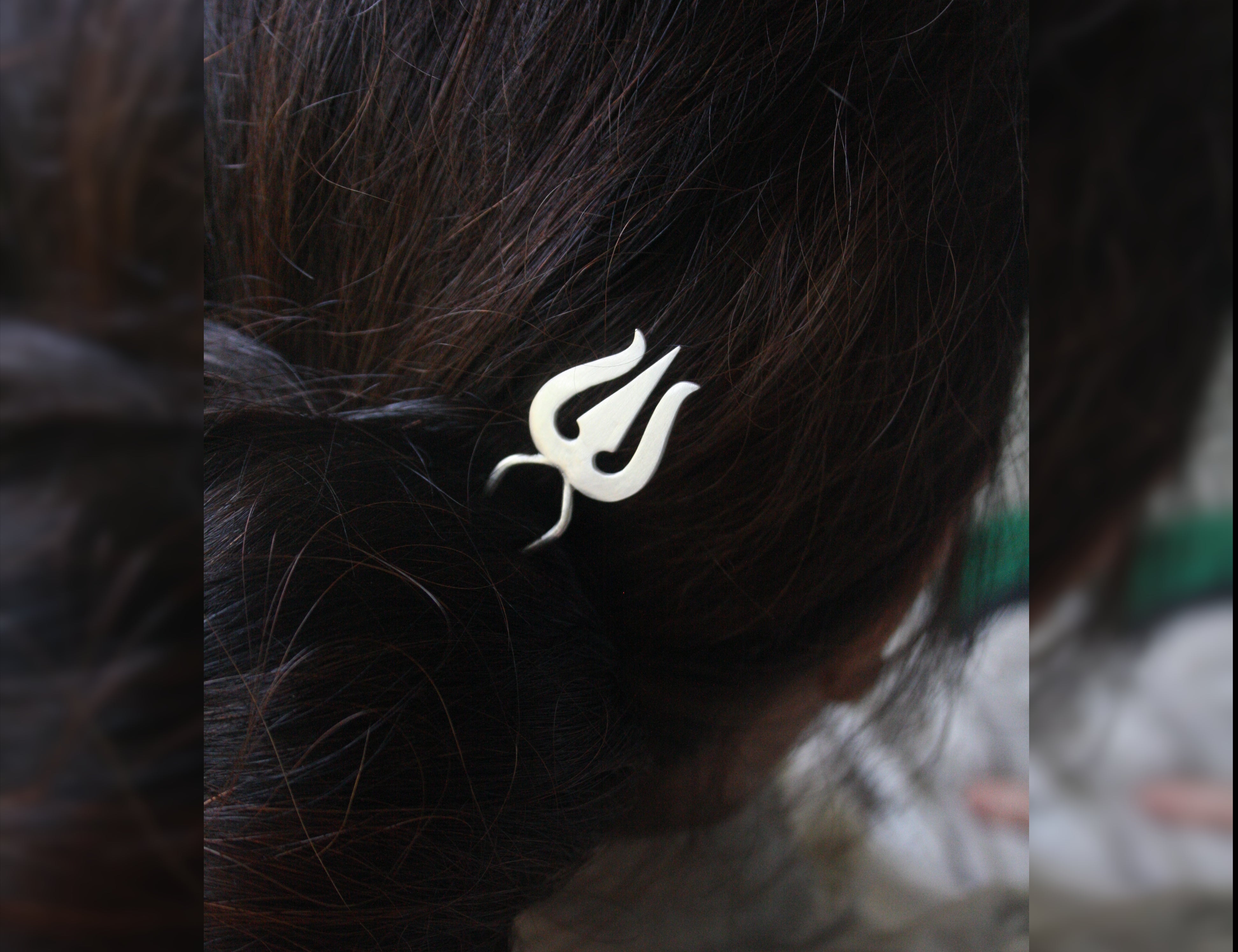 Buy online Hair Accessories - Silver Trishul Juda Pin by Quirksmith