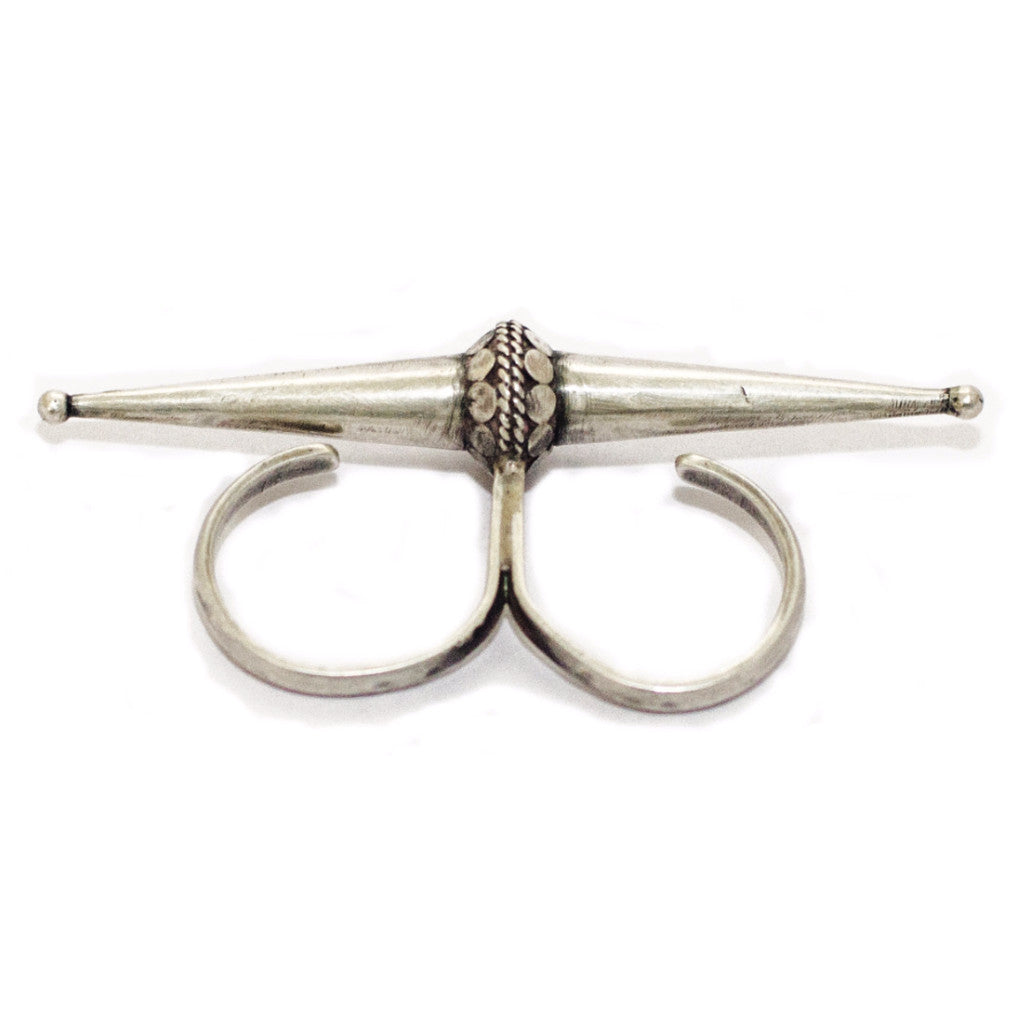 Shop Silver Designer two finger Rings Online - Quirksmith