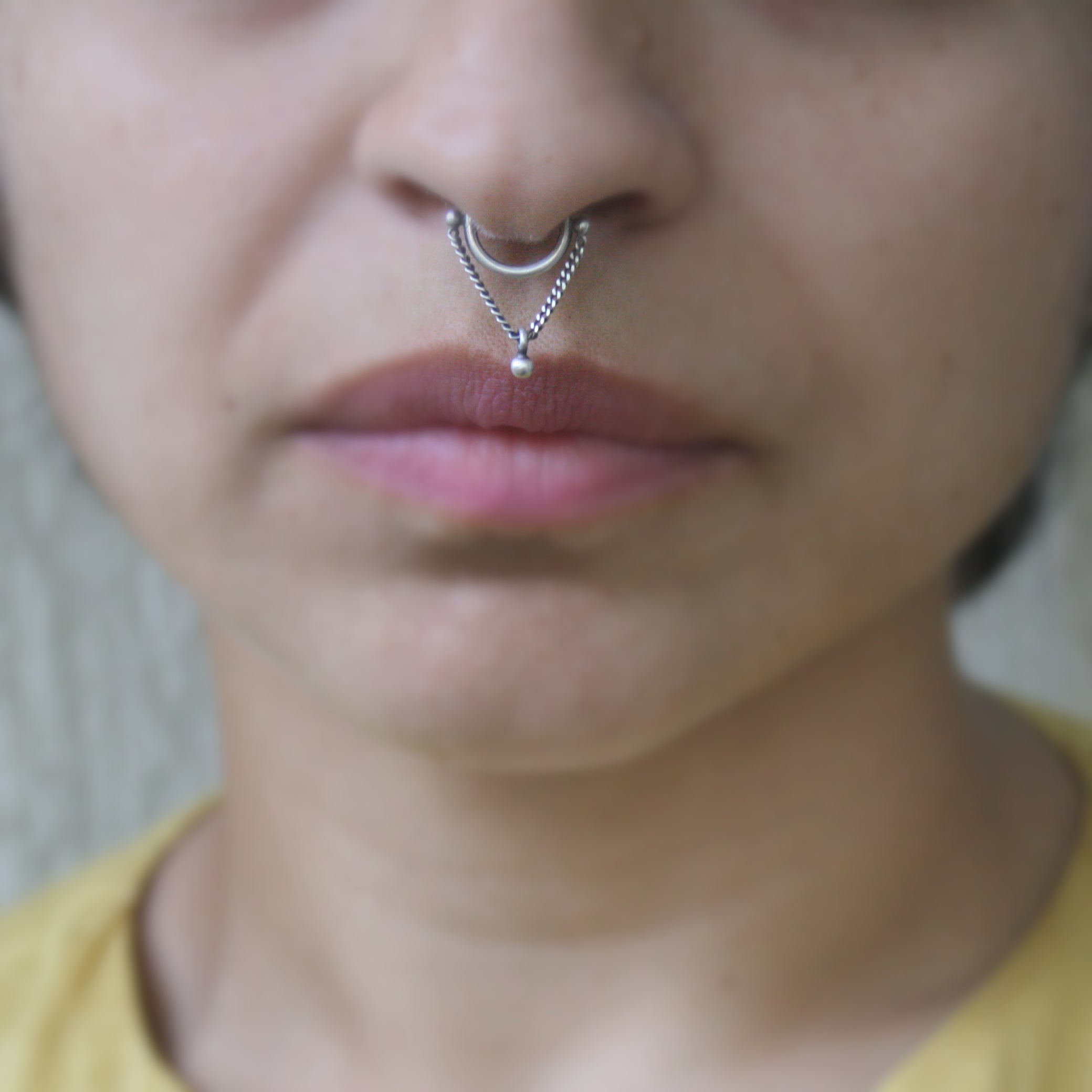Jhoola Septum Ring by Quirksmith – a silver from shark tank India's top jewellery brands. Handcrafted in 92.5 Silver.