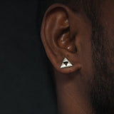 Buy Stylish Silver Studs Online in India - Pyramid Studs - Quirksmith