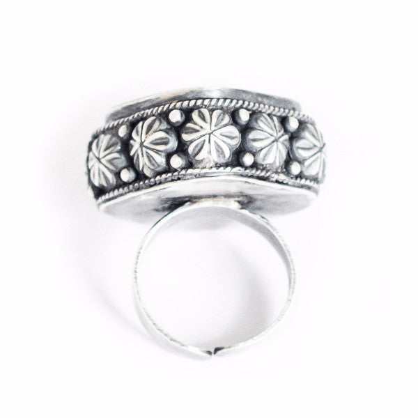 Boho Vintage Silver Ring Set