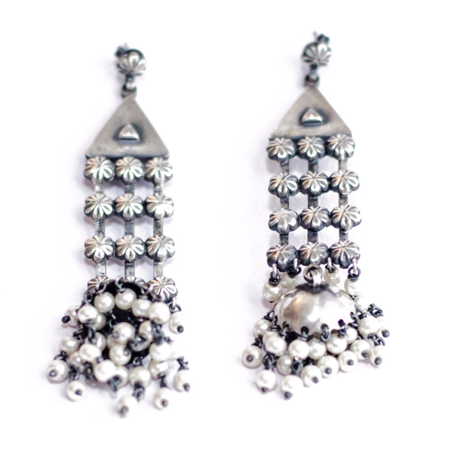 Buy Stylish Silver Earrings Online in India - Jhumar Earrings - Quirksmith
