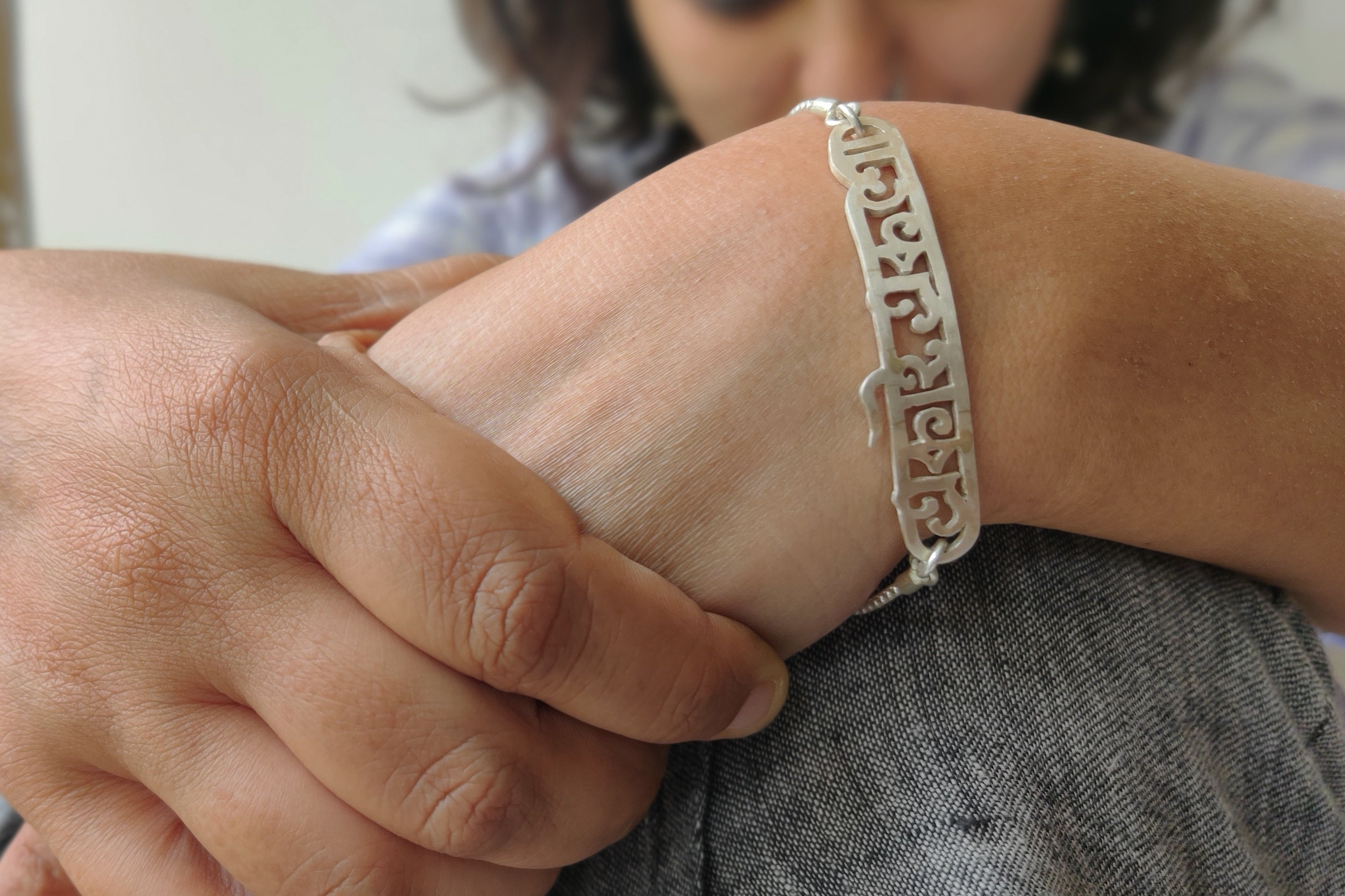 Poetic bracelets for Men in Silver - Quirksmith Ekai Eksho Bracelet 