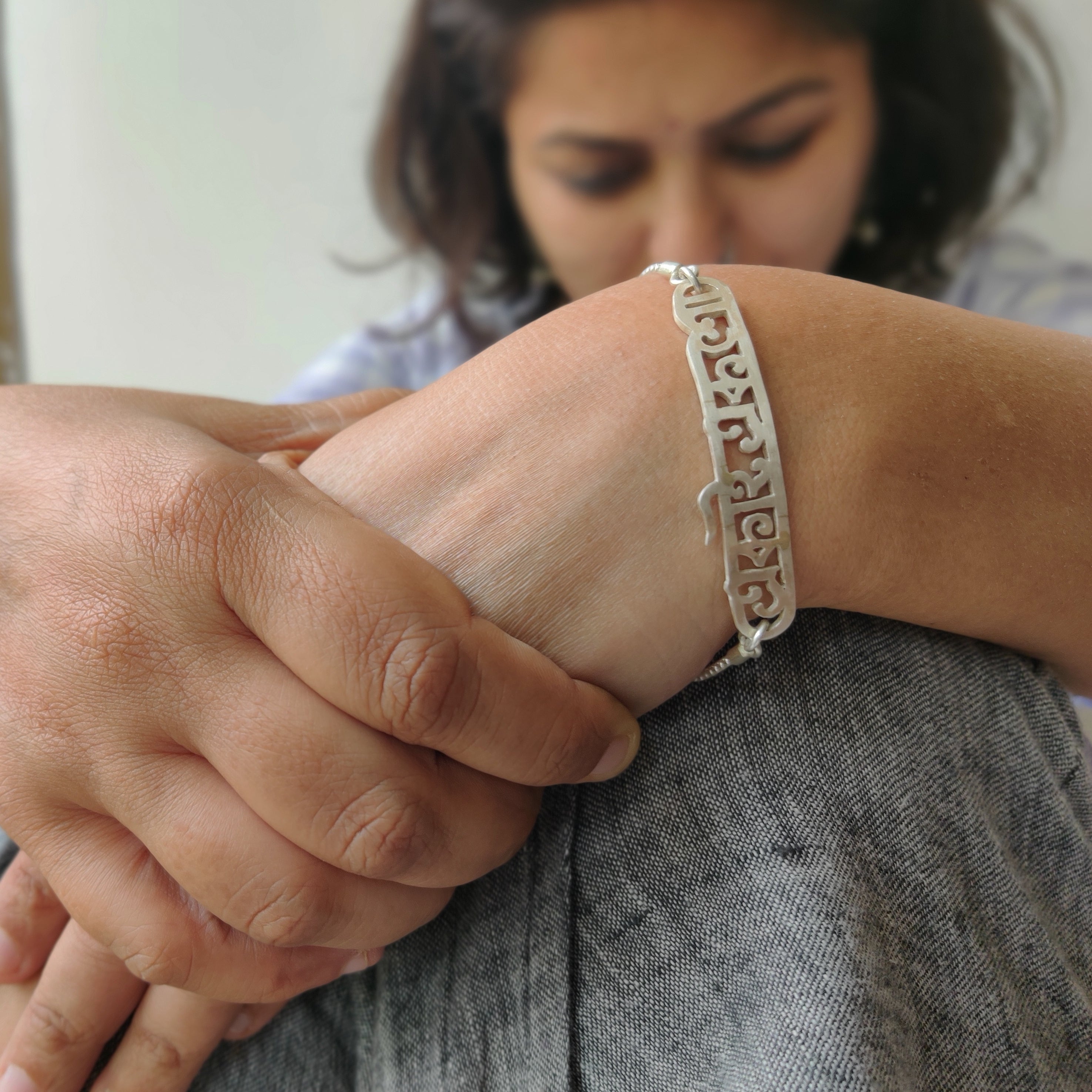 Poetic bracelets for Men in Silver - Quirksmith Ekai Eksho Bracelet 