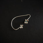 Buy Fancy Silver Ear Cuffs with floral motifs Online - Quirksmith 