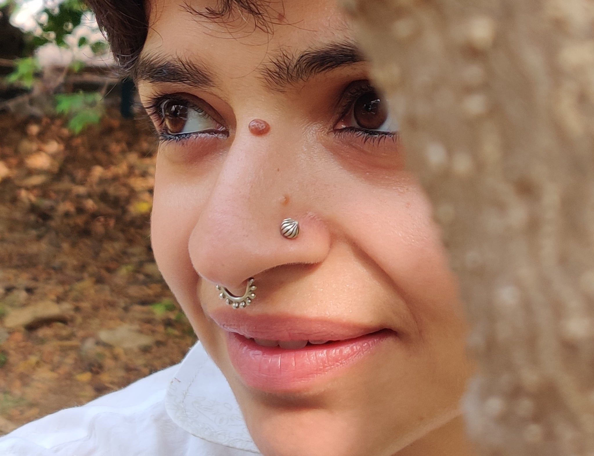 Buy online Silver Rawa Nosering/Septum ring by Quirksmith
