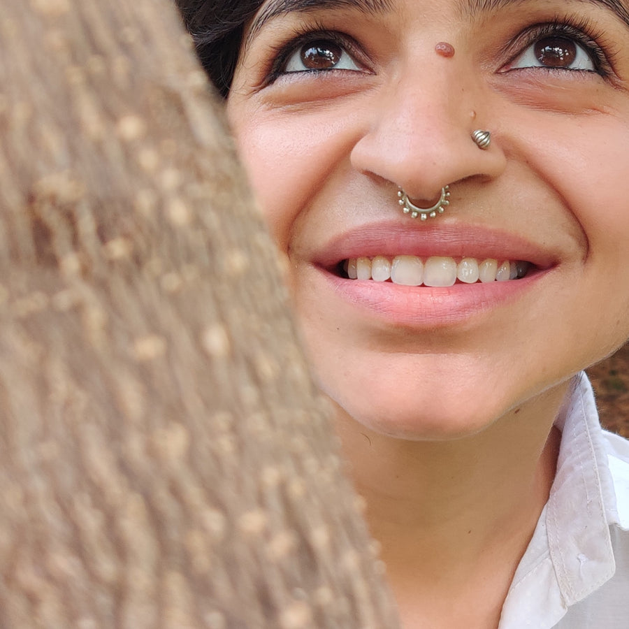 Buy online trendy silver septum nose rings from Quirksmith
