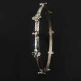 Unique bangles silver designs by Quirksmith - Tiny Flower Bangle